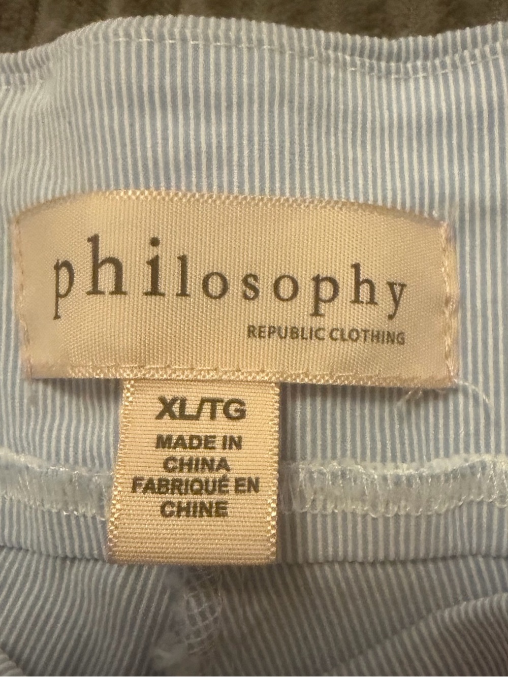 Philosophy Women's Light Blue and White Bermuda Shorts - Picture 2 of 7